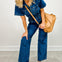 Denim Button Front Carpenter Jumpsuit