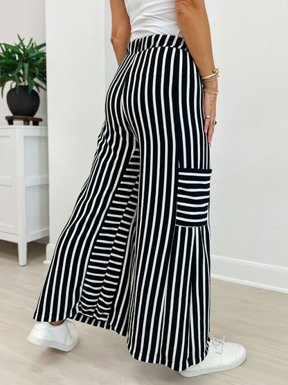 Stripe Wide Leg Pants