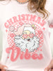 Christmas Vibes Disco Santa Graphic Tee
