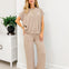 Raised Rib Relaxed Top & Pants Set-Cocoa