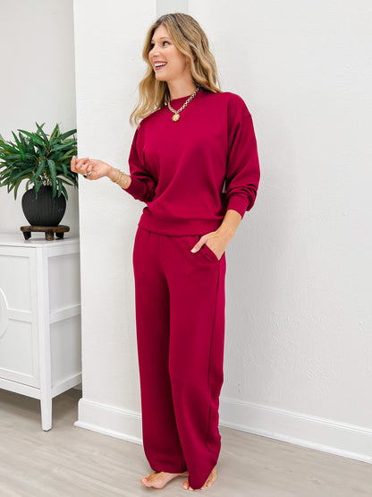 Scuba Crewneck Pullover & Pants Set-B