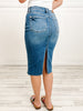 Judy Blue High Waist Mid Length Denim Skirt