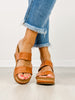 Corkys Table for Two Wedge Sandals in COGNAC
