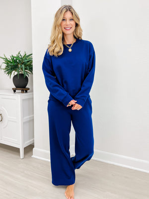 Fleece Long Sleeve Pullover & Sweatpants Set-A