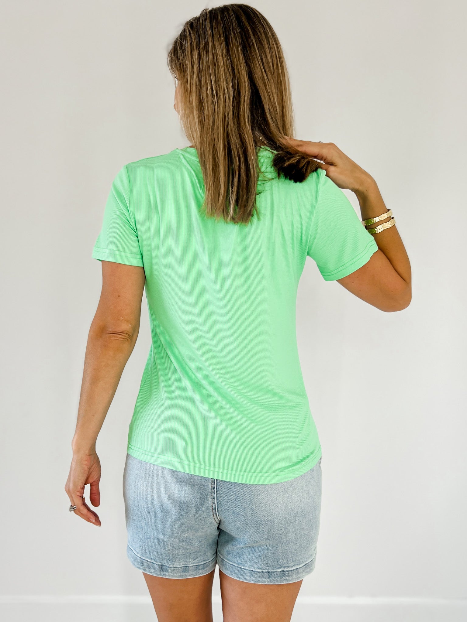 The Lucy Short Sleeve V-Neck Tee - Summer Vibes