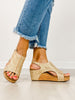 Corkys Carley Wedges in Light Gold Raffia