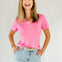 The Lucy Short Sleeve V-Neck Tee - Summer Vibes