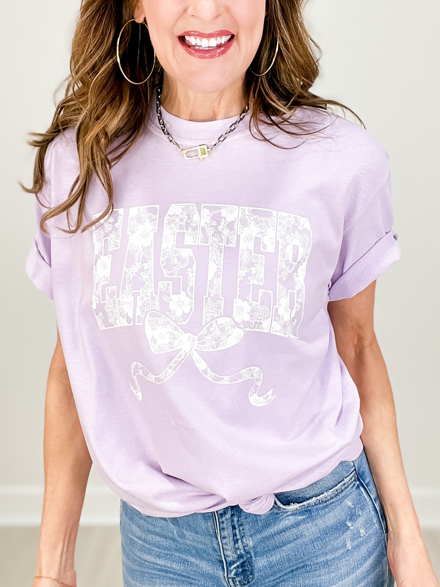 Easter Lace Print Graphic Tee