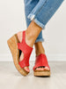 Corkys Carley Wedges in Red Lizard 2
