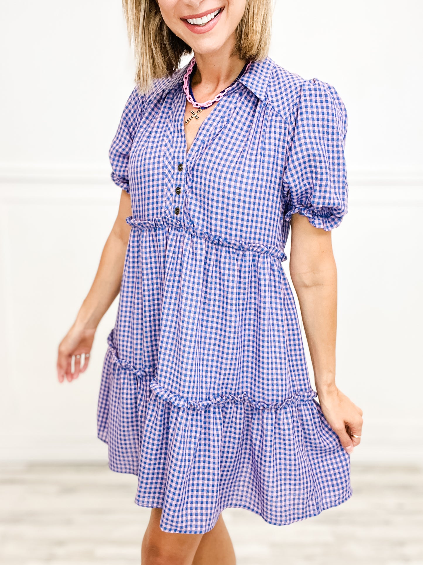 Sundays Are Sweet Ruffle Trim Collar Dress