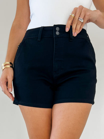 Judy Blue HW Black Trouser Short