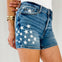 Judy Blue HW Slim Short Star Splatter