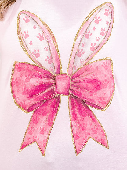 Coquette Bunny Ears Easter Graphic Tee
