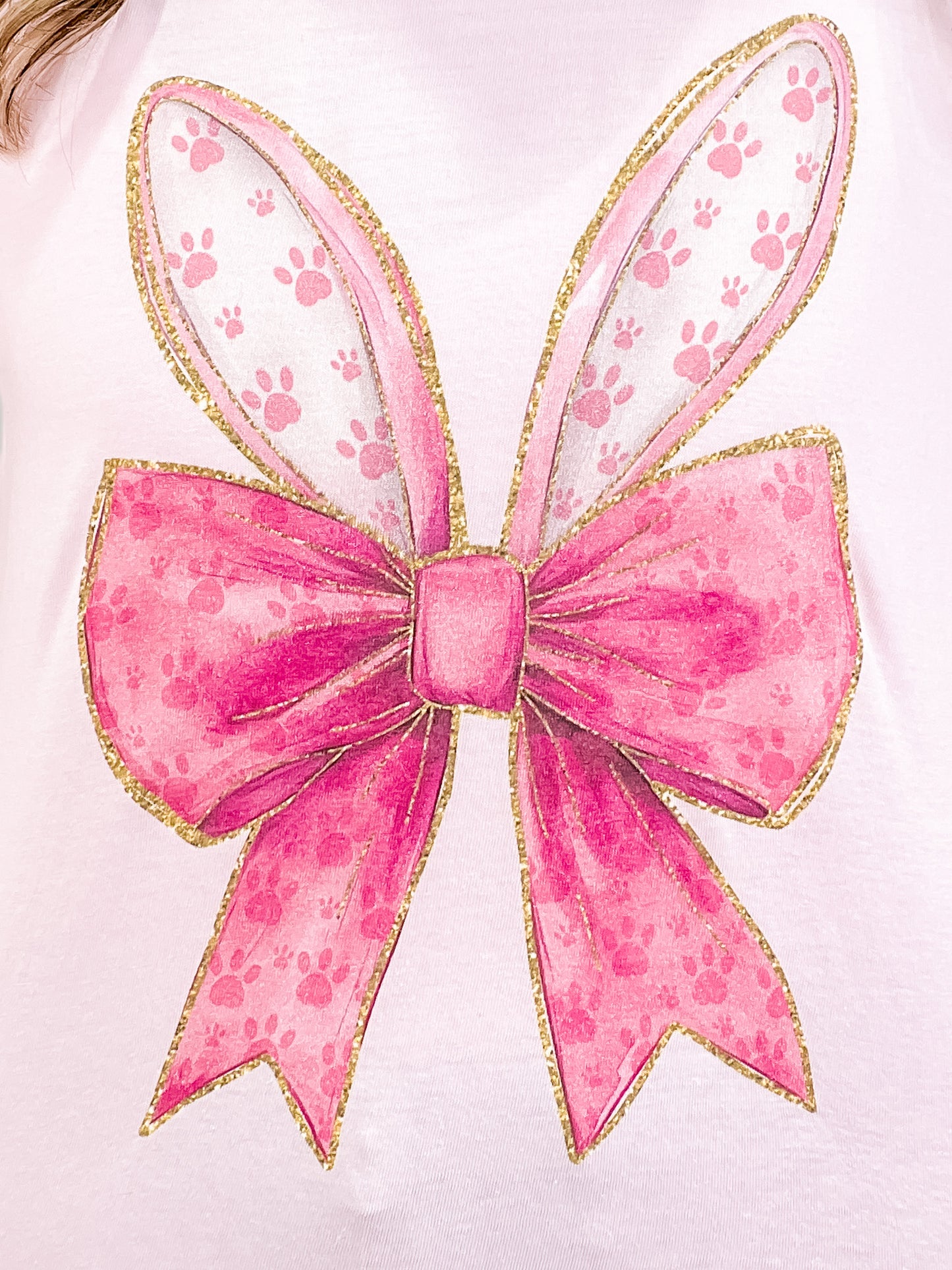 Coquette Bunny Ears Easter Graphic Tee