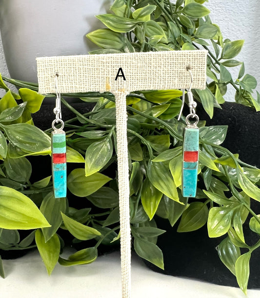 Turquoise Bar Earrings