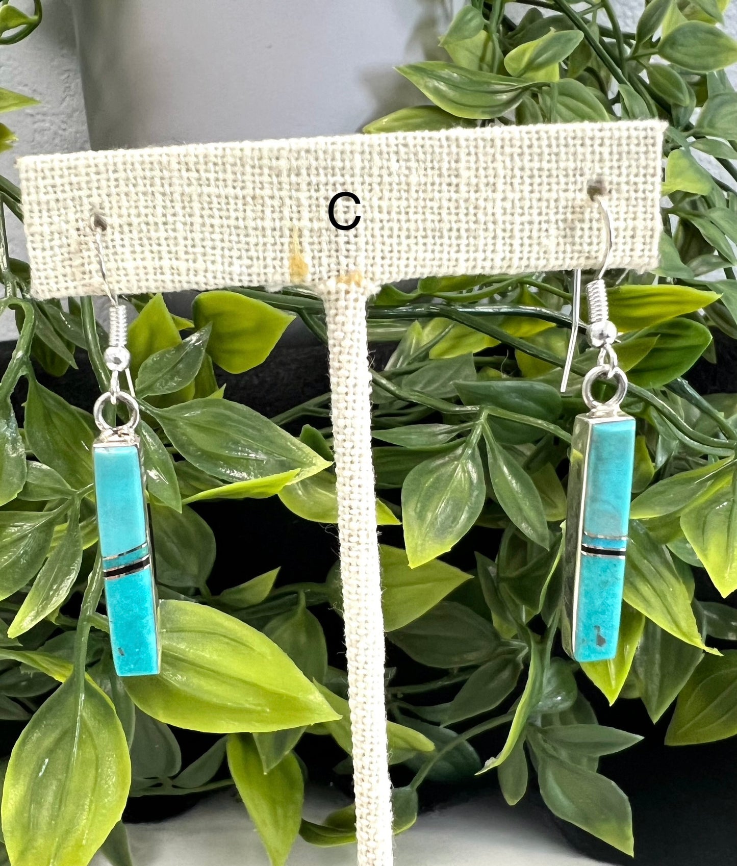 Turquoise Bar Earrings