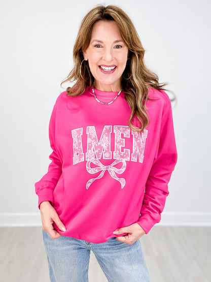 Amen Printed Lace Sweatshirt