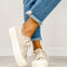 Corkys Take The Lead Tennis Shoes in Natural with Daisies