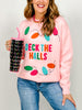 Deck The Halls Pink Christmas Holiday Sweater