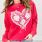 Delicate Lace Heart Graphic Sweatshirt