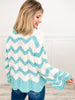 Oversize Round Neck Striped Sweater