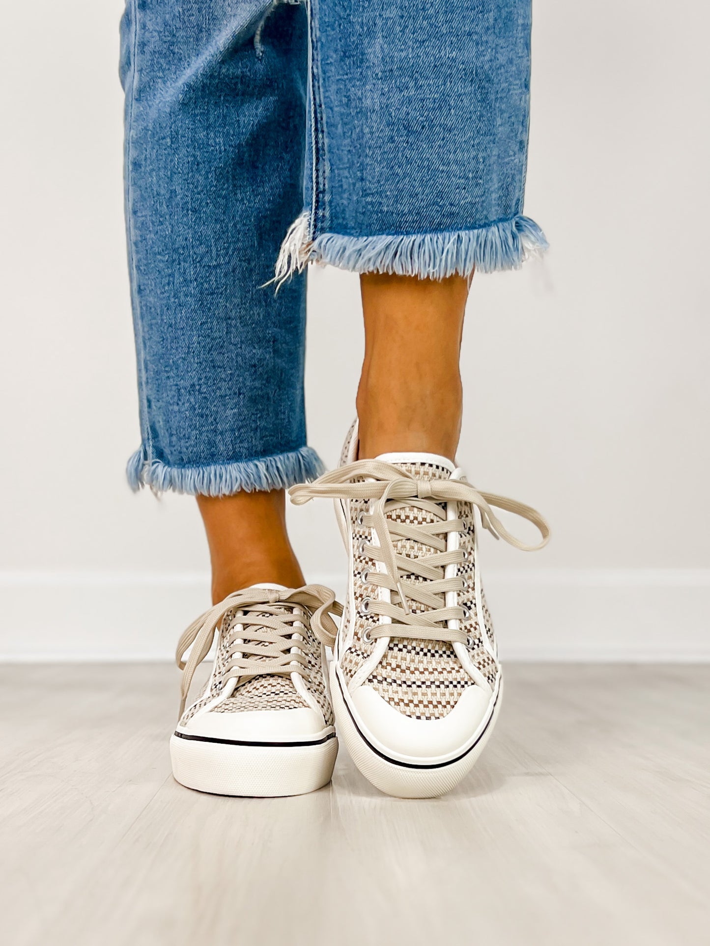 Corkys Waiting List Tennis Shoes in Tan Combo