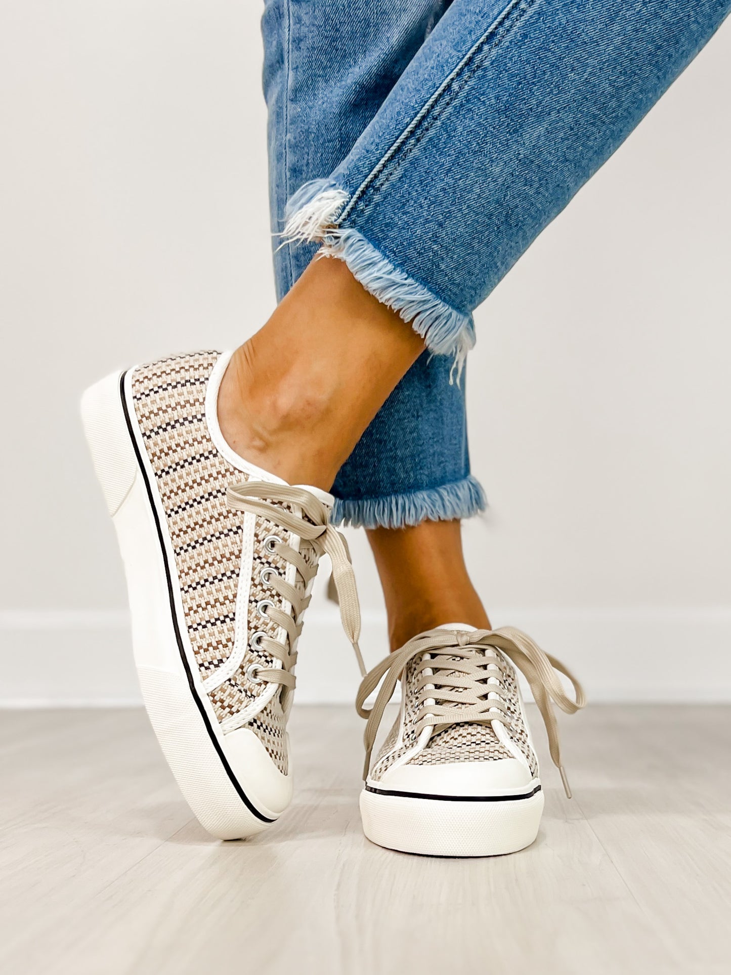 Corkys Waiting List Tennis Shoes in Tan Combo