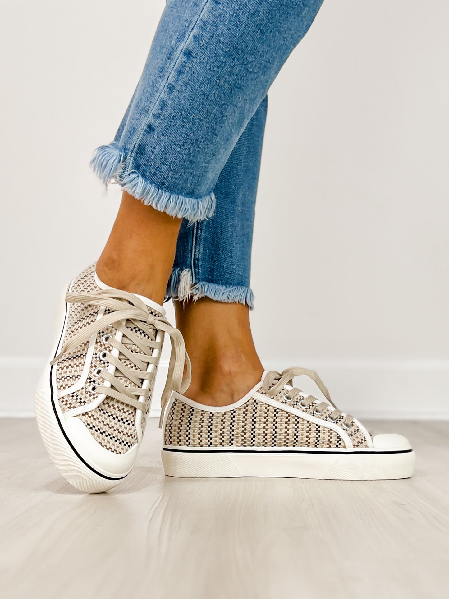 Corkys Waiting List Tennis Shoes in Tan Combo