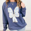 Blue and Gold Easter Bunny Ears Sweatshirt