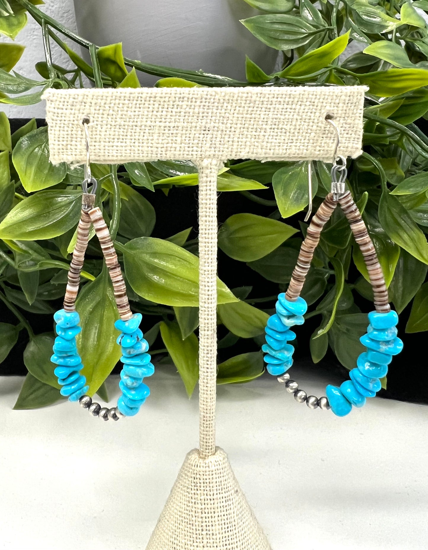 Turquoise Navajo Pearl and Shell Earring