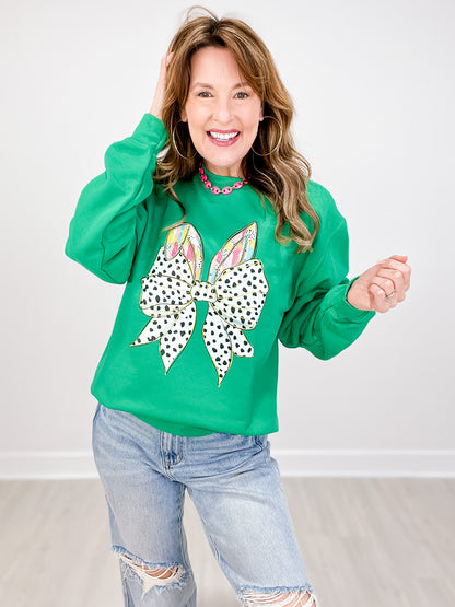 Brushstrokes Easter Rabbit Ears Sweatshirt