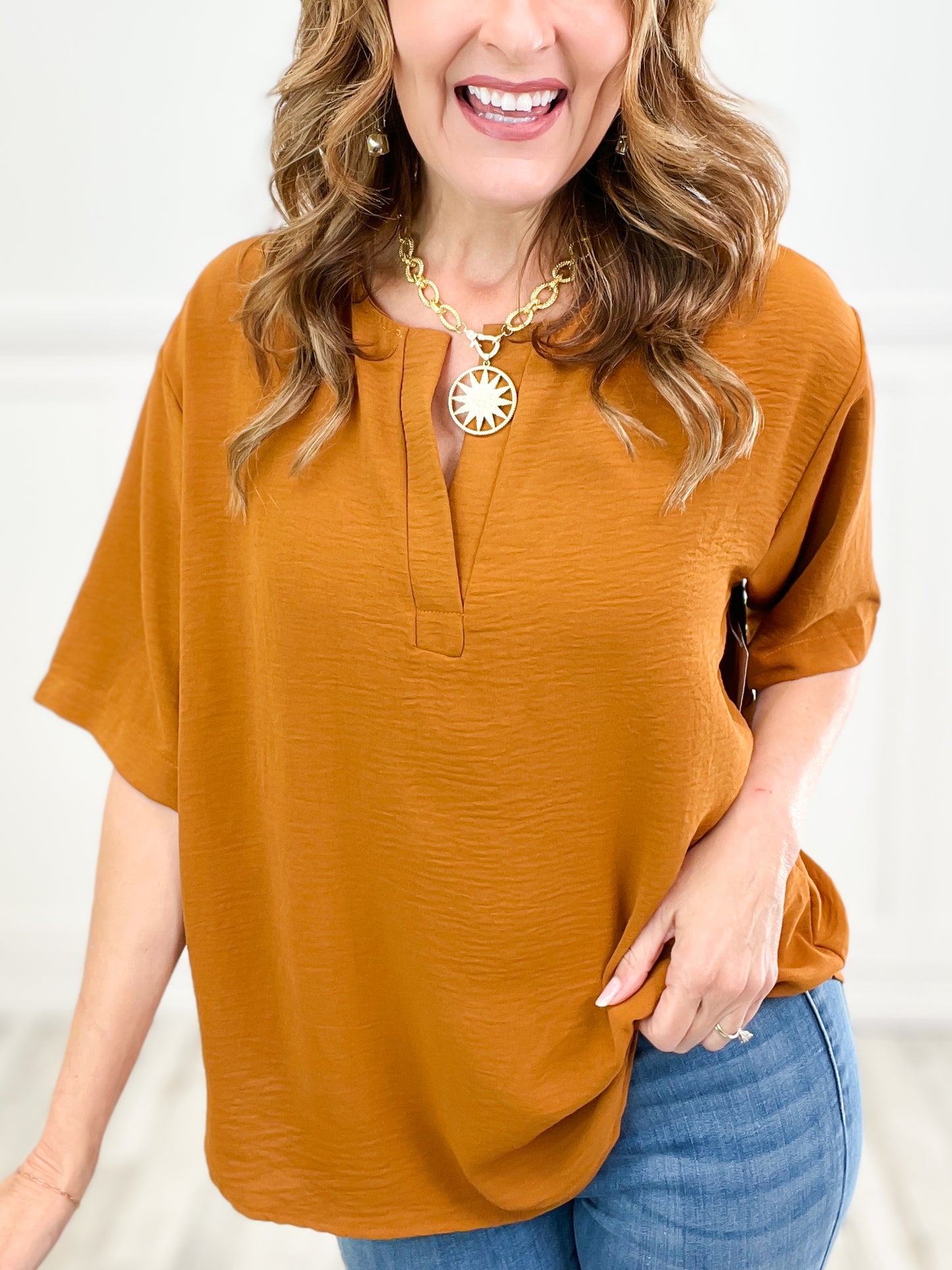 Crush on You V-Neck Flowy Shirt