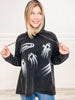 Washed Cotton Ghost Printed Hooded Top