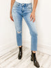 Vervet "Adele" High Rise Slim Straight Leg Jean