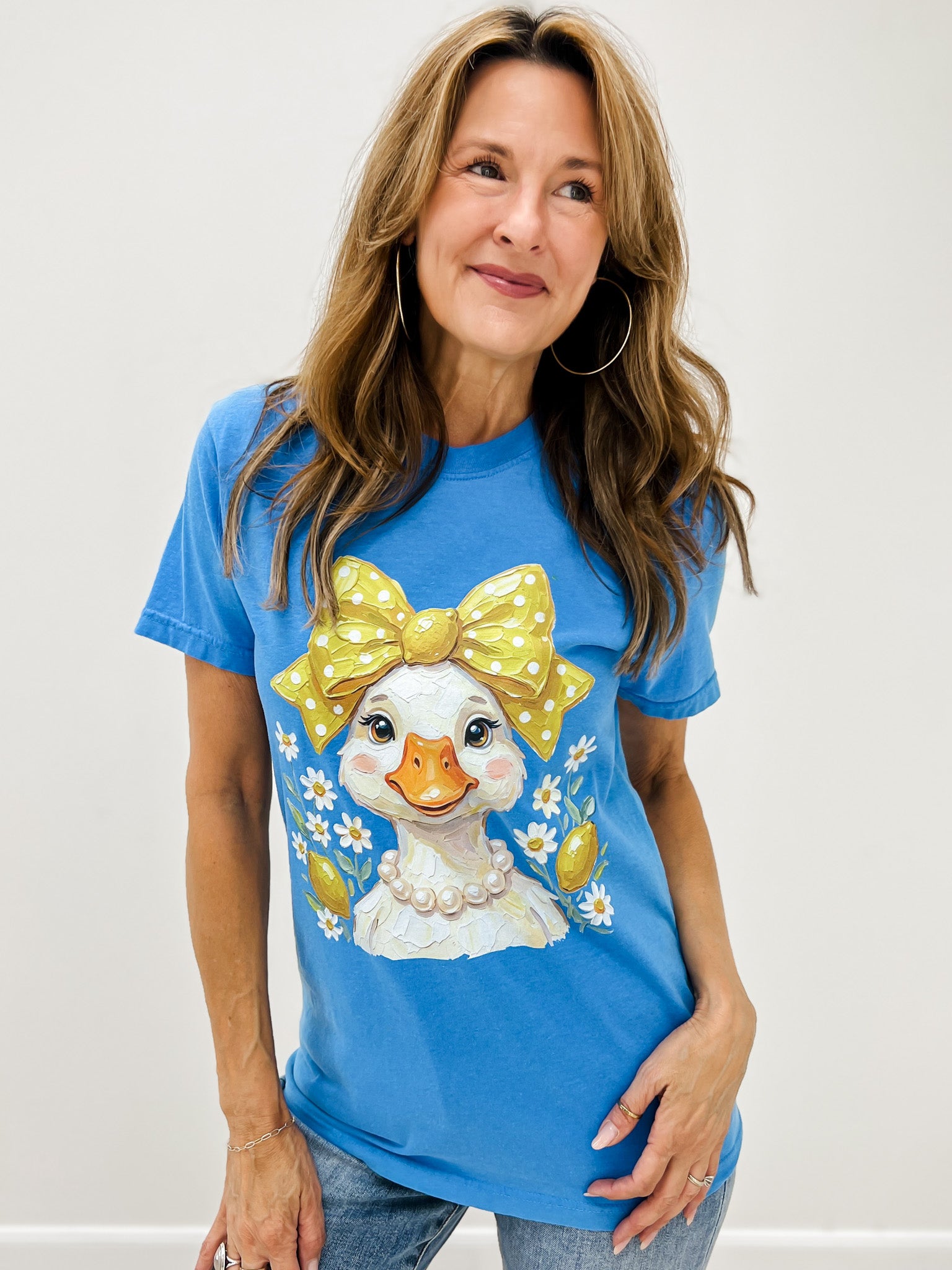 Paint Stroke Coquette Goose Graphic Tee