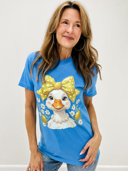 Paint Stroke Coquette Goose Graphic Tee