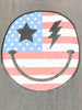 American Flag Smiley Face Graphic Tee
