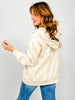 Zipper Front Hooded Jacket with Sequin Football Appliques