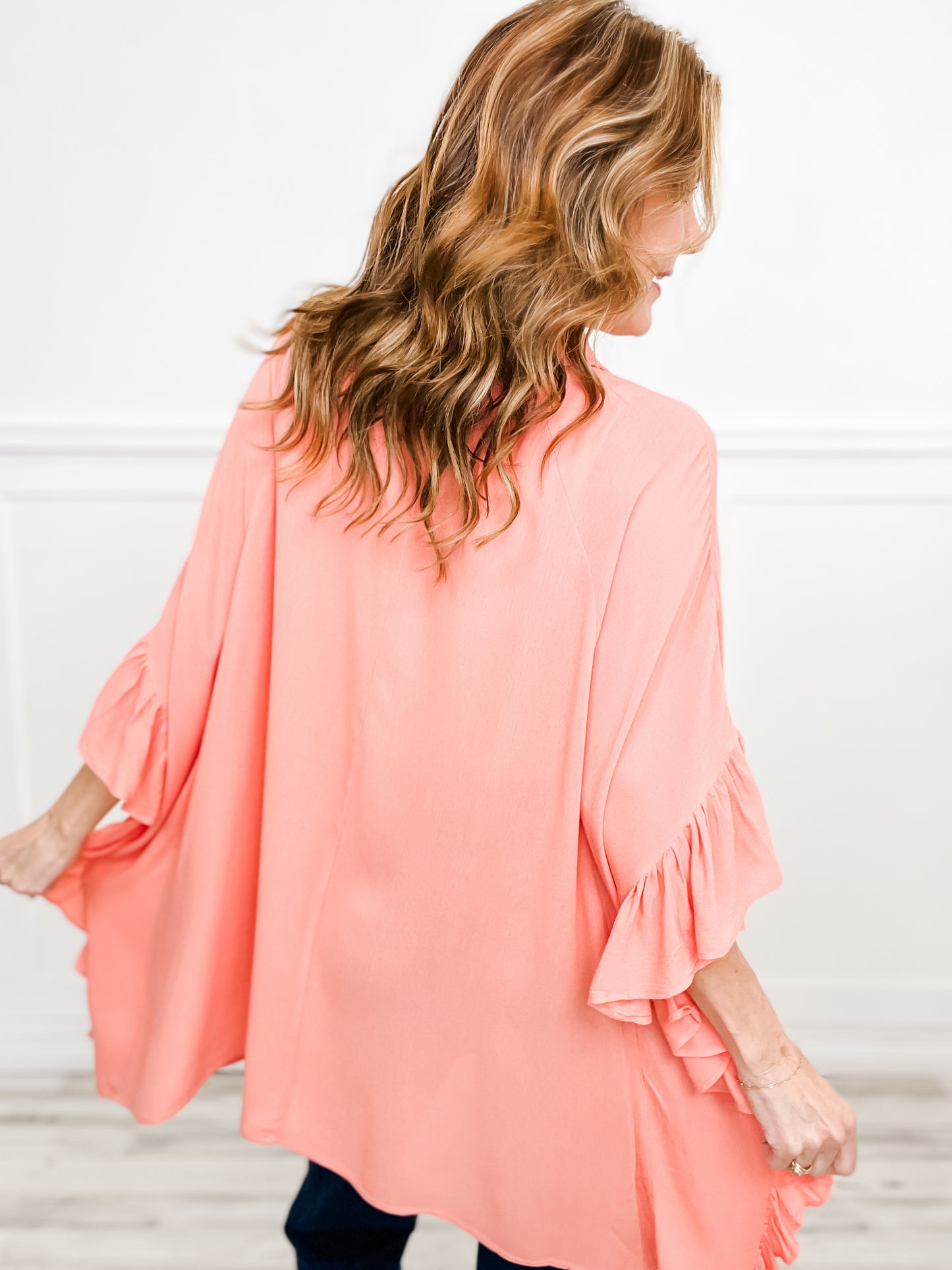 Oversized Gauze Button Down Tunic Top