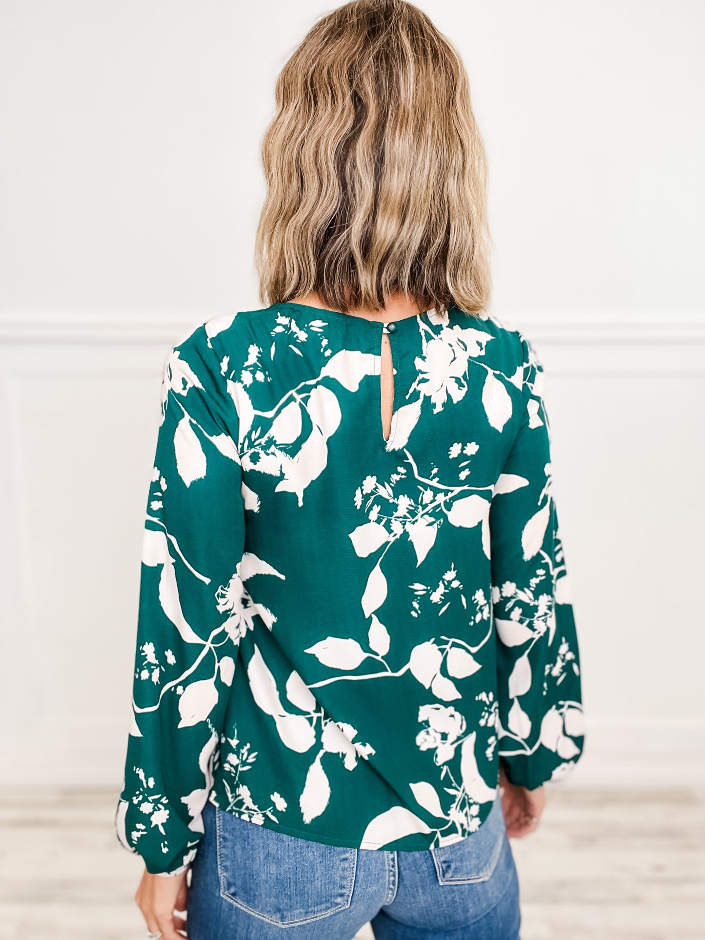 Long Sleeve Floral Print Top