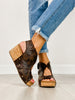 Corkys Frisky Wedge Sandals in Espresso Crinkle