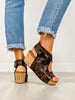 Corkys Frisky Wedge Sandals in Espresso Crinkle