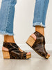 Corkys Frisky Wedge Sandals in Espresso Crinkle