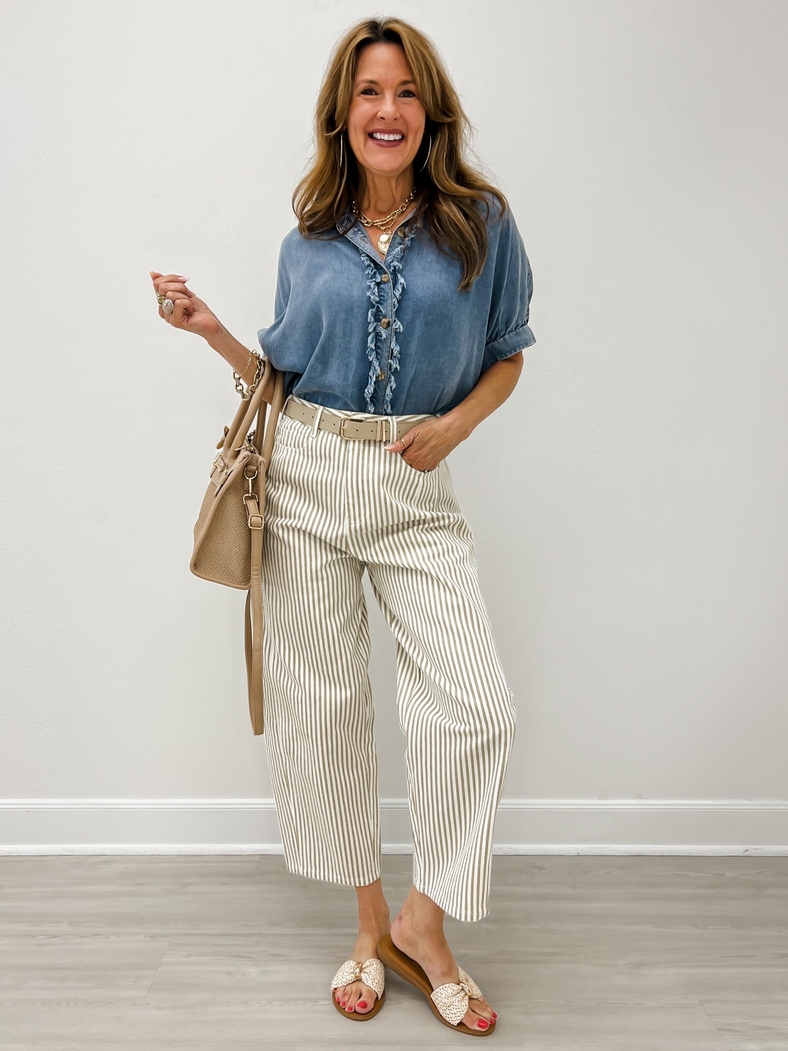 Pinstriped Pattern Pants
