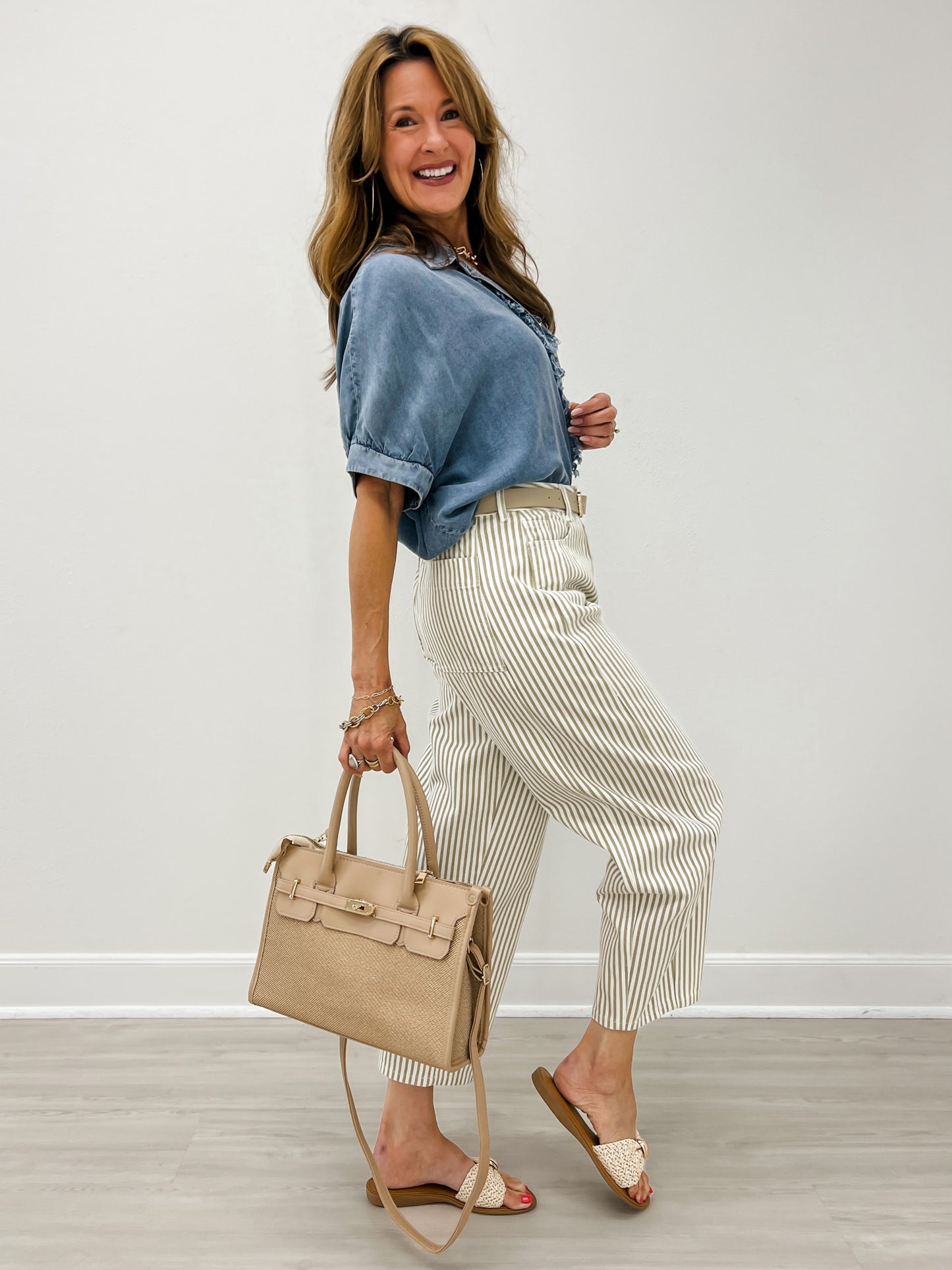 Pinstriped Pattern Pants