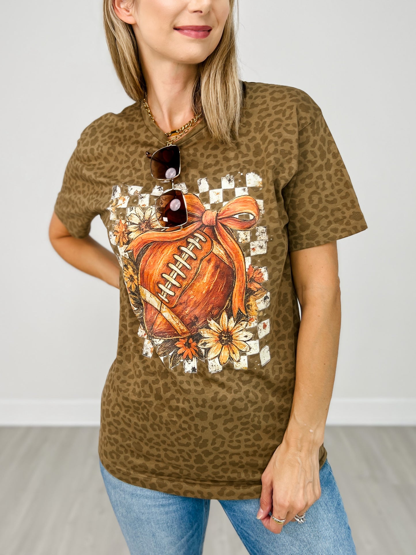 Fall Football Checker Board Graphic