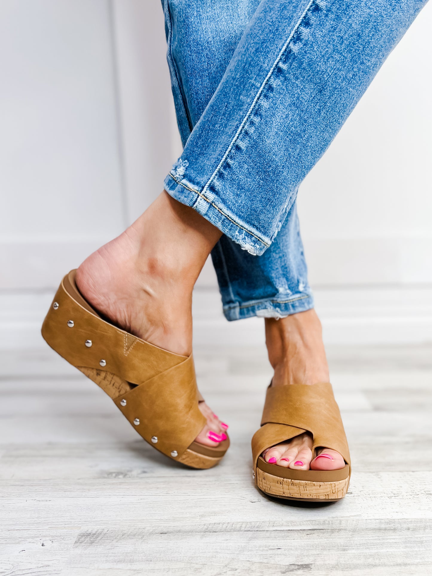 Corkys Tidbit Wedge Sandals in Caramel