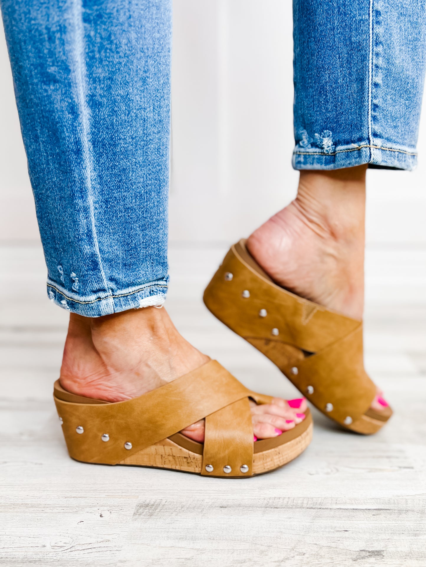 Corkys Tidbit Wedge Sandals in Caramel