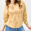 Distressed Vintage Wash YEE-HAW Embroidered Sweatshirt