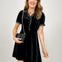 Holiday Velvet Ruffled Mini Dress